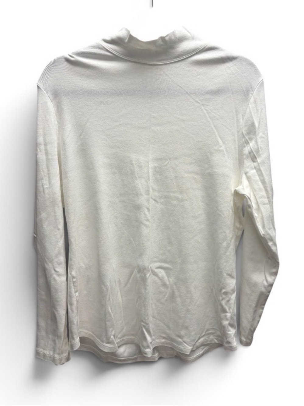 Charter Club White Mock Neck Long Sleeve Top